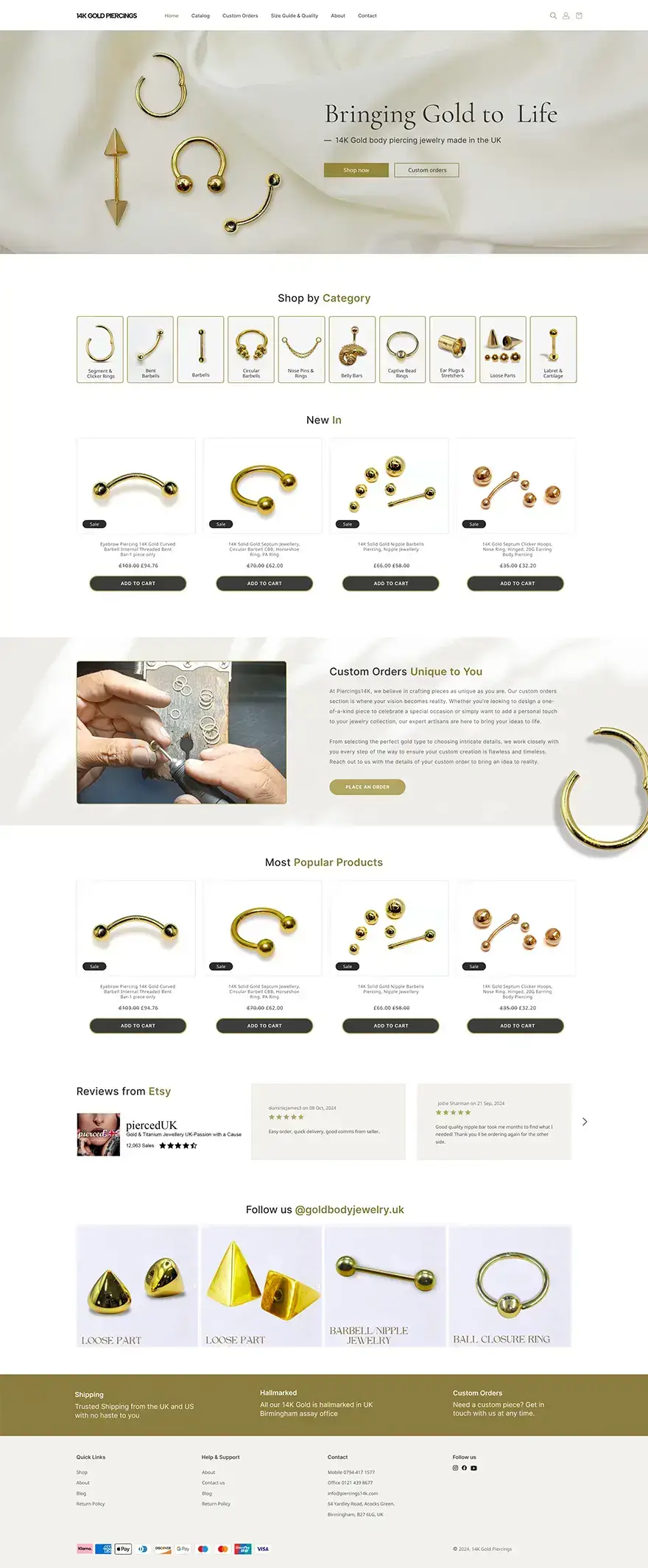 Swart Digital Work_14K Gold Piercings 14K Gold Piercings Swart Digital Portfolio work