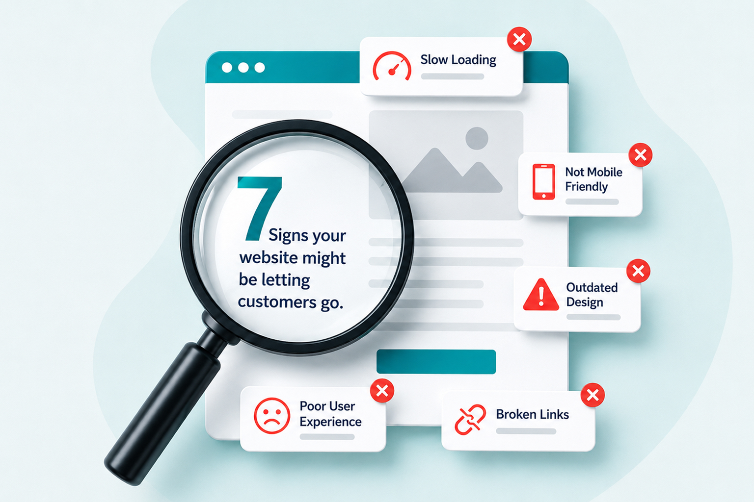 Business website losing potential customers