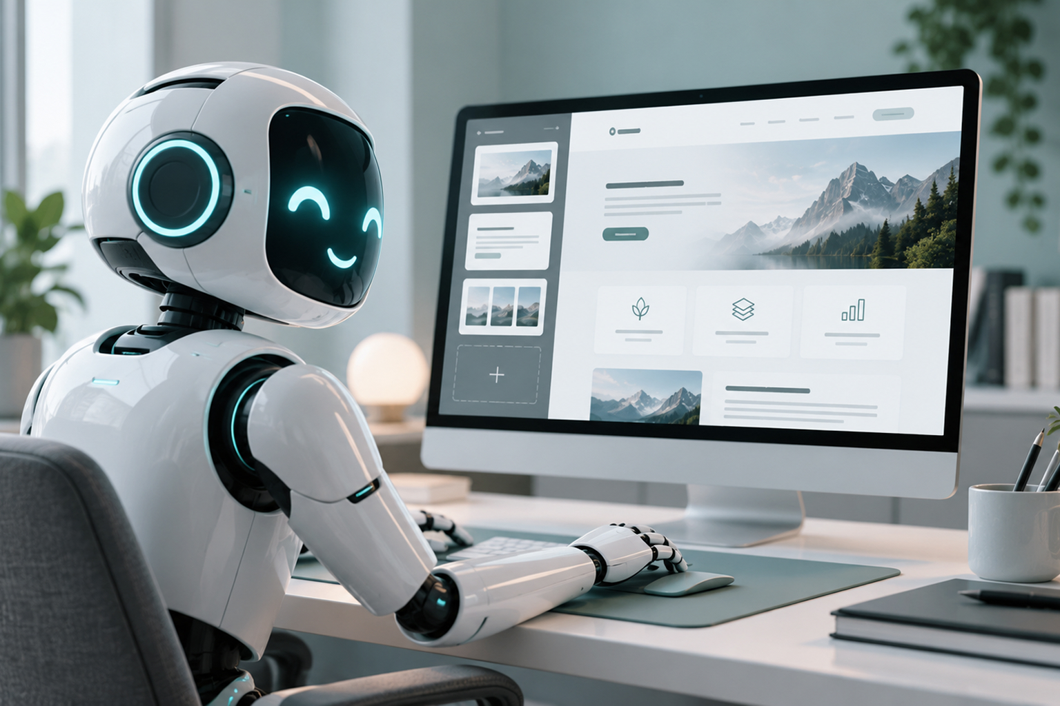 AI Website AI-generated website design being developed into a real website
